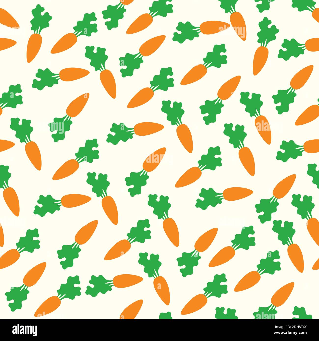 carrots seamless pattern on a yellow background Stock Vector