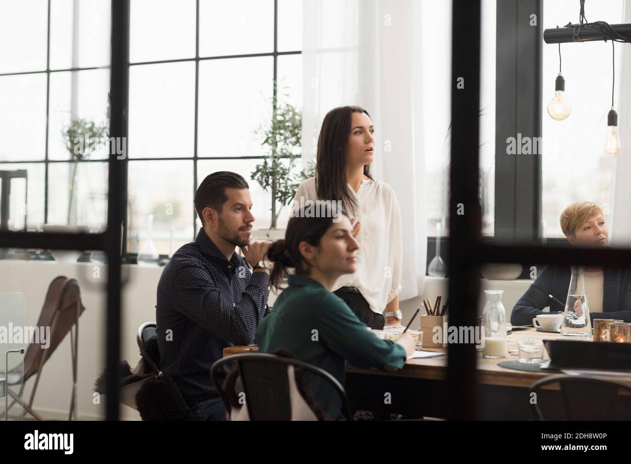 Business man and woman meeting hi-res stock photography and images - Alamy