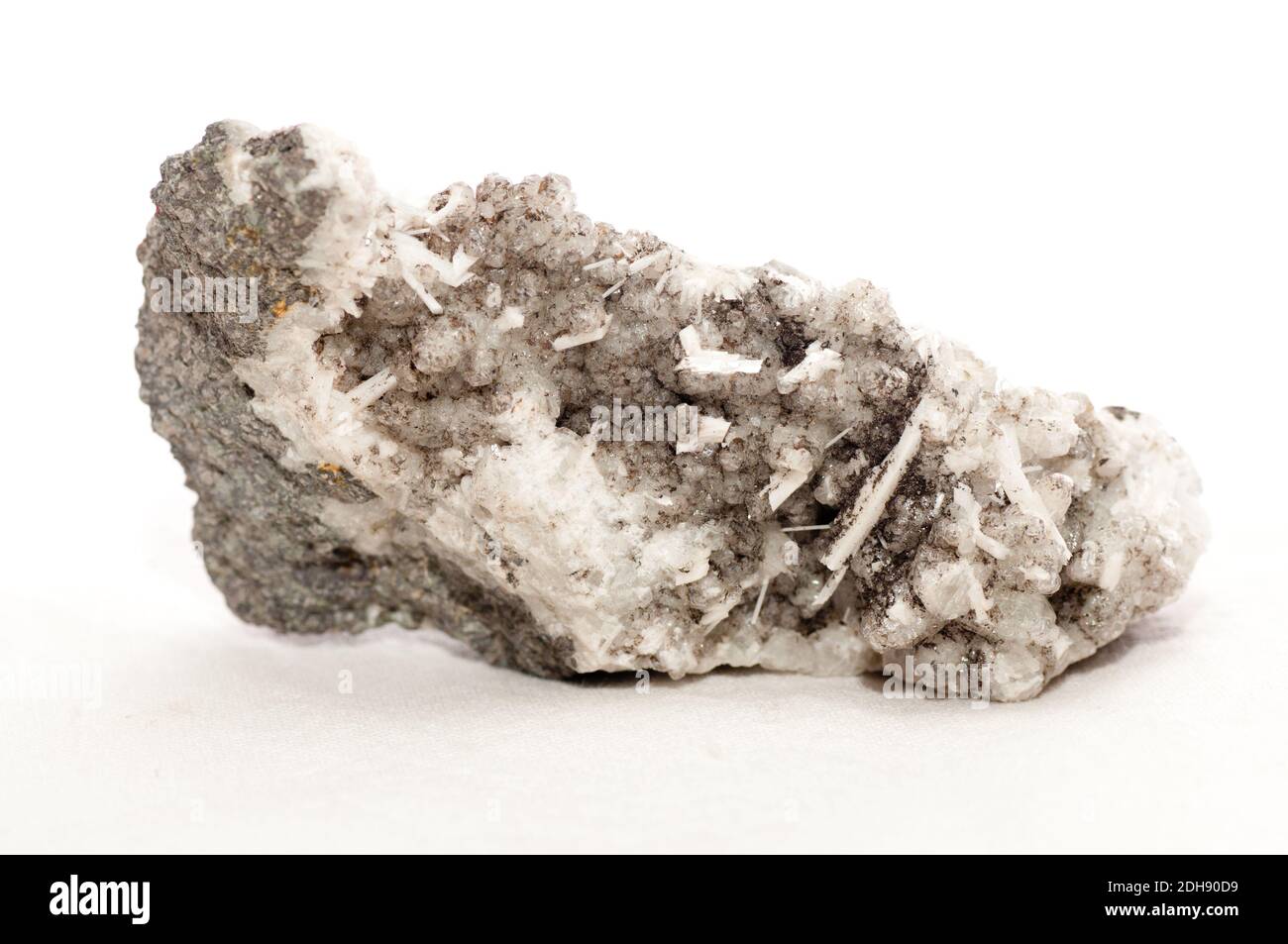 laumontite crystal sample ,a rare earth mineral Stock Photo