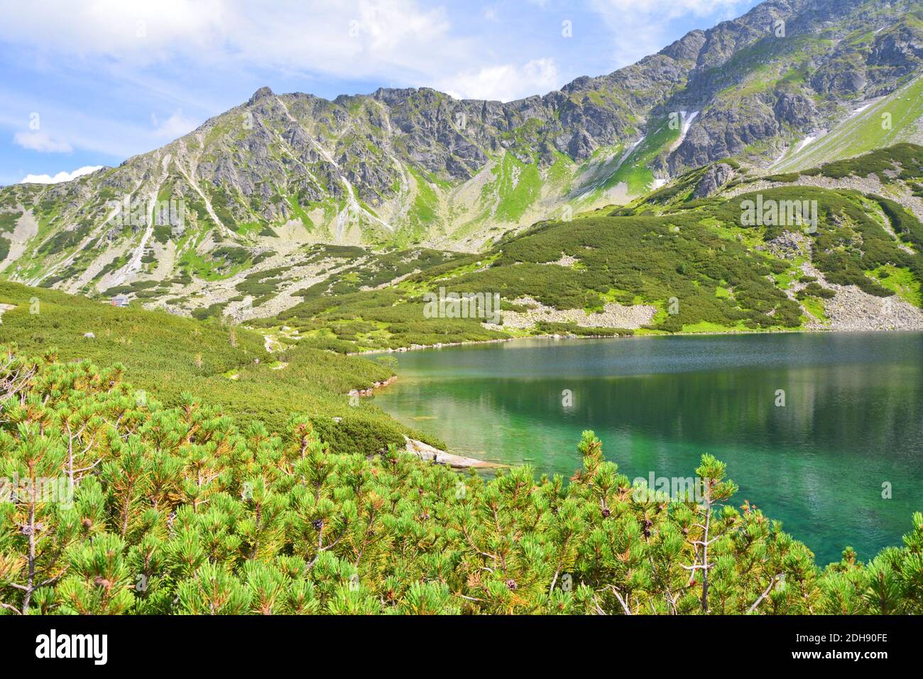The Valley of Five Polish Ponds in Tatra mountains, Poland, scenic lake
