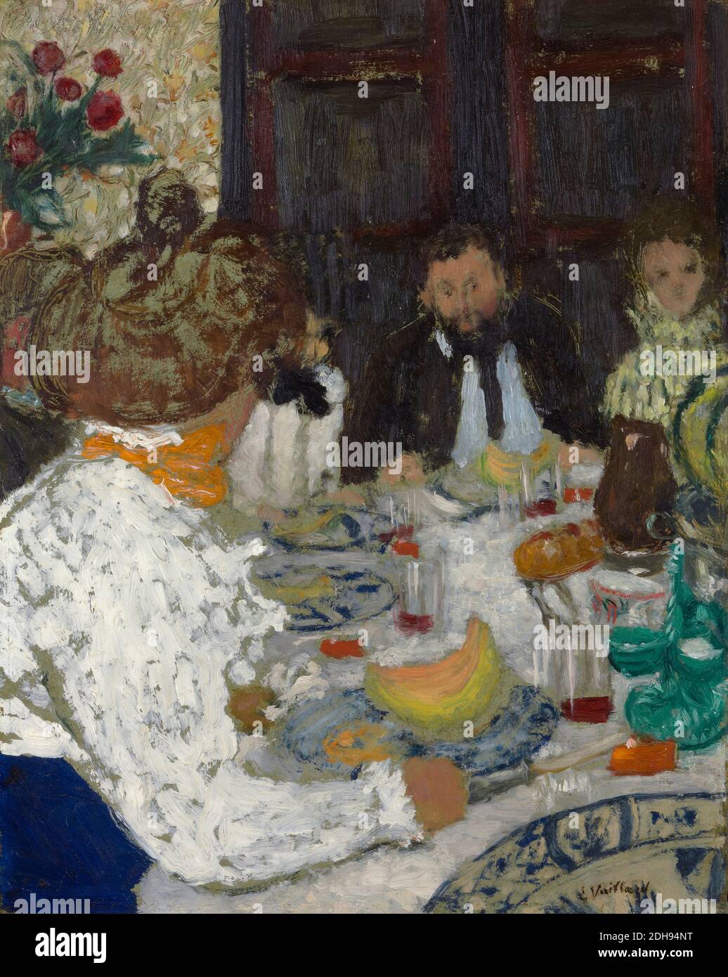 Edouard Vuillard, painting, The Luncheon, circa 1895 Stock Photo