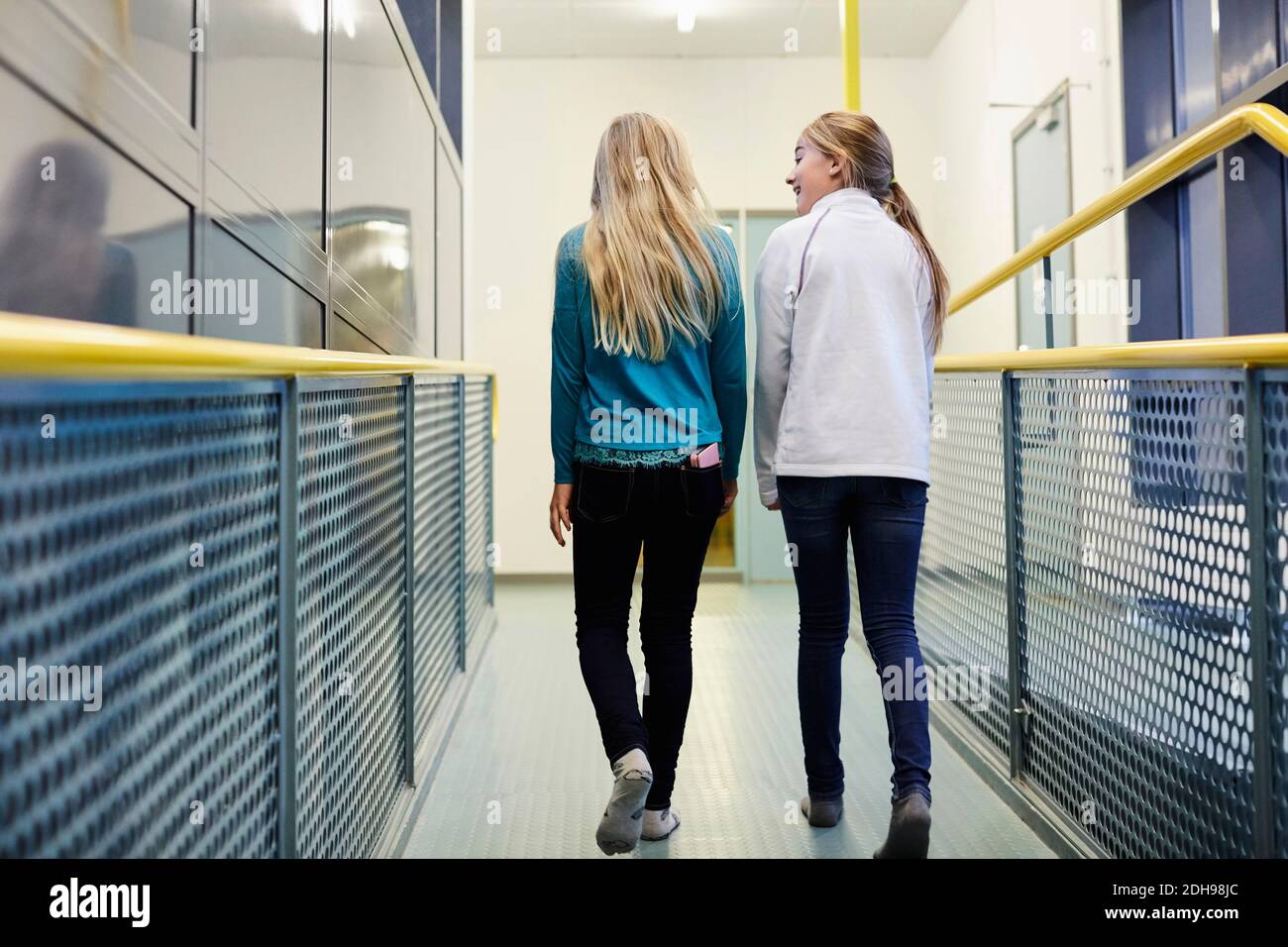 Two school girls and rear view hi-res stock photography and images - Alamy
