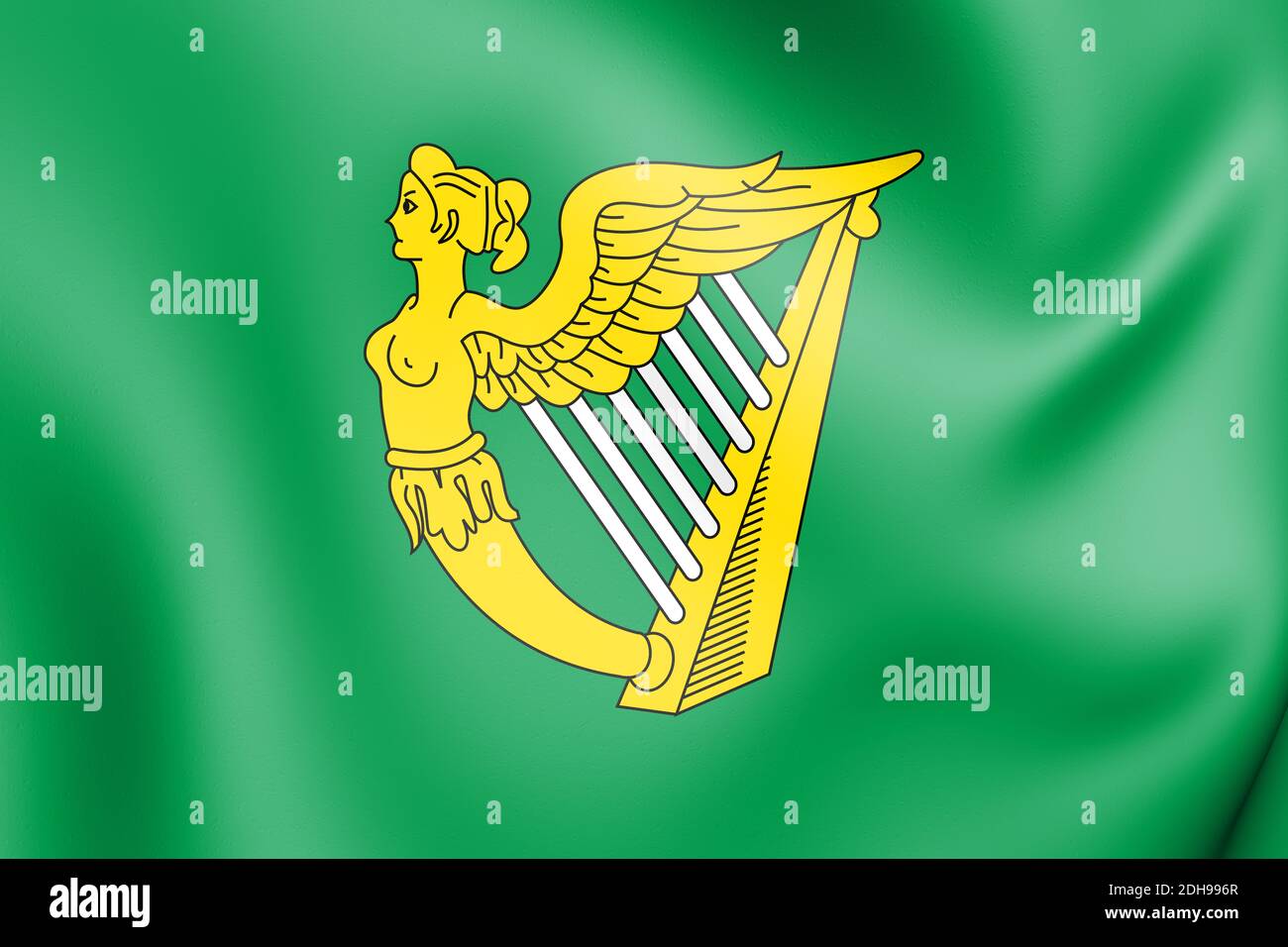 The green harp flag of ireland hi-res stock photography and images - Alamy