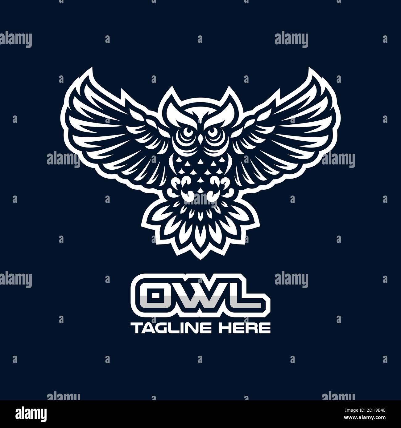 Modern owl bird mascot logo Stock Vector Image & Art - Alamy