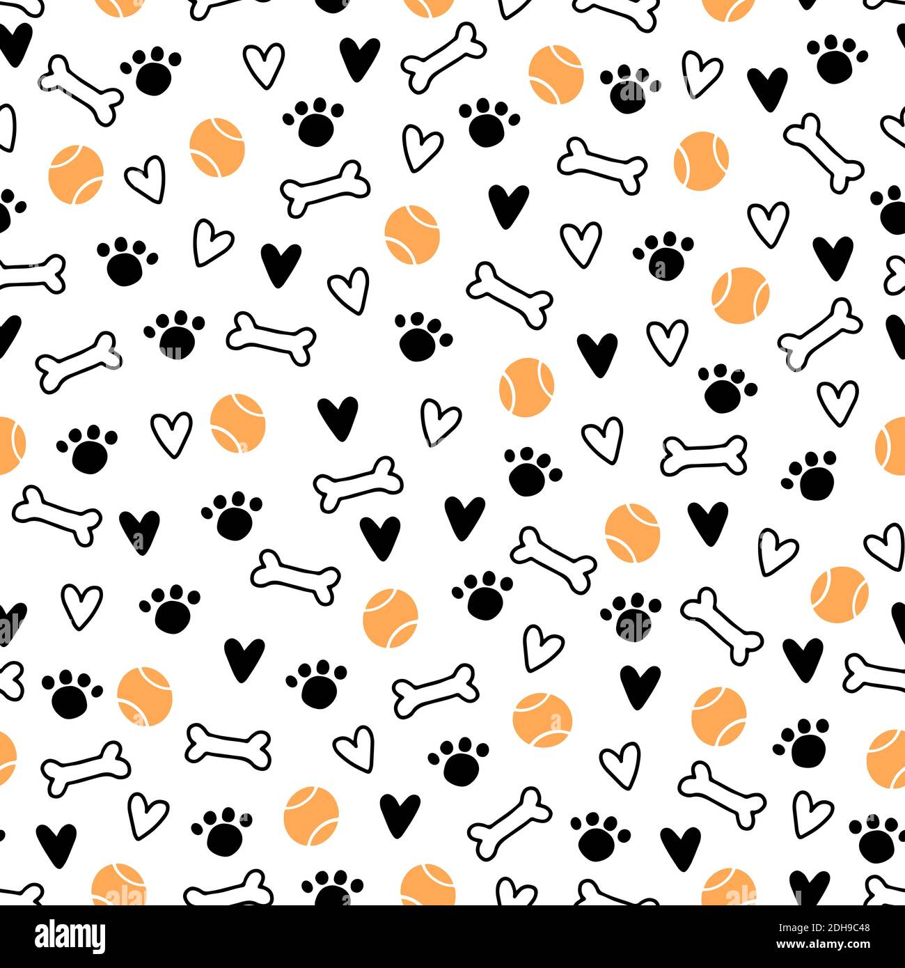 (Lovely Corgi and Paw Footprint Pattern) Patterned