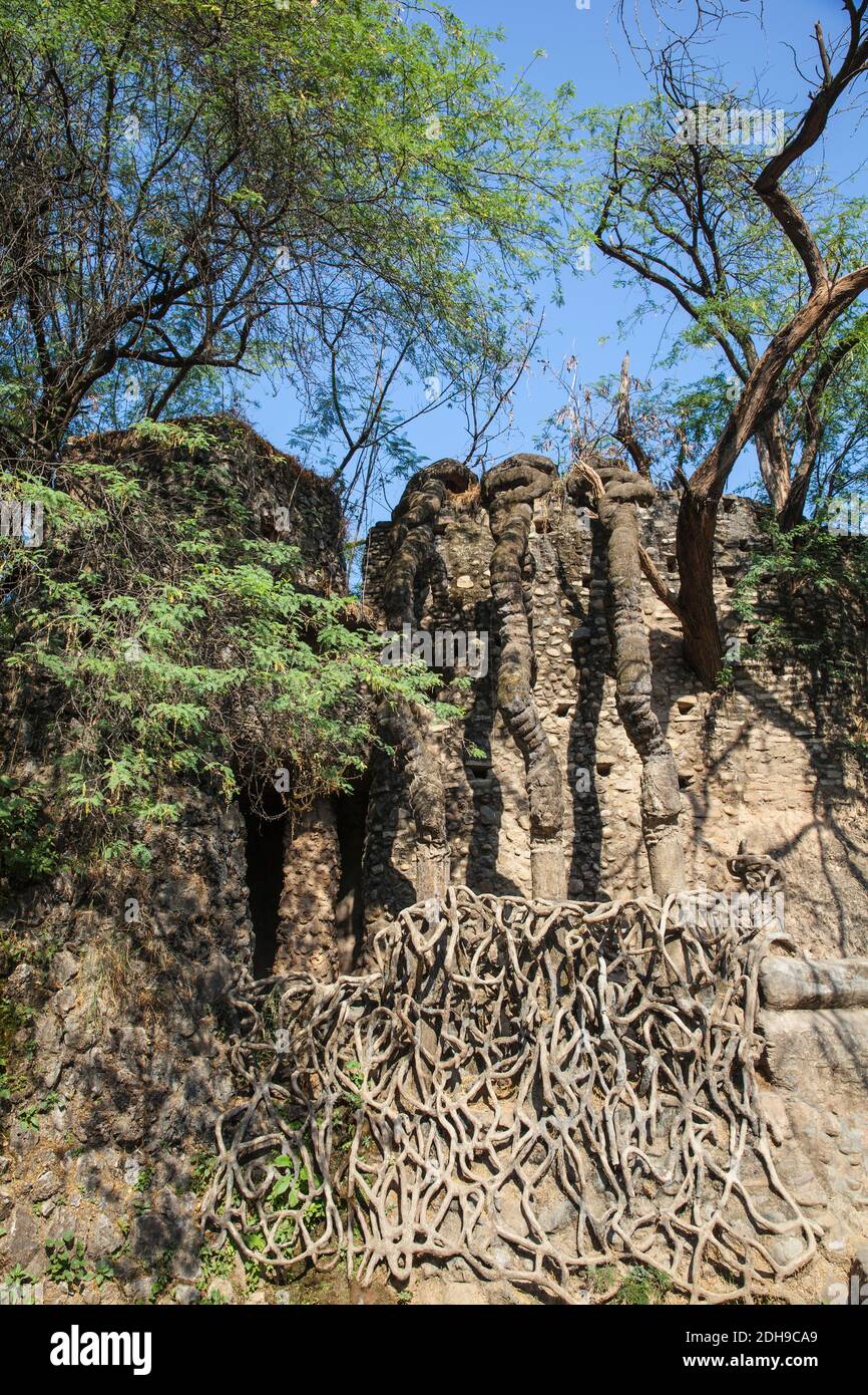 India, Haryana and Punjab, Chandigarh, Nek Chandi's Rock Garden Stock