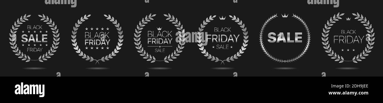 Black friday label set Stock Vector