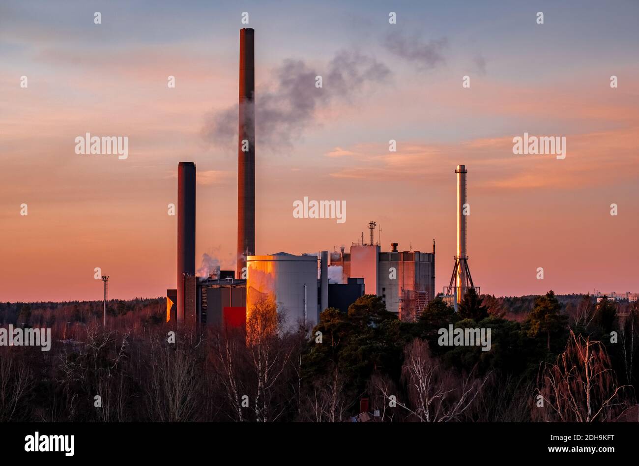 Espoo, Finland - December 1, 2020: Suomenoja combined heat and power plant  Stock Photo - Alamy