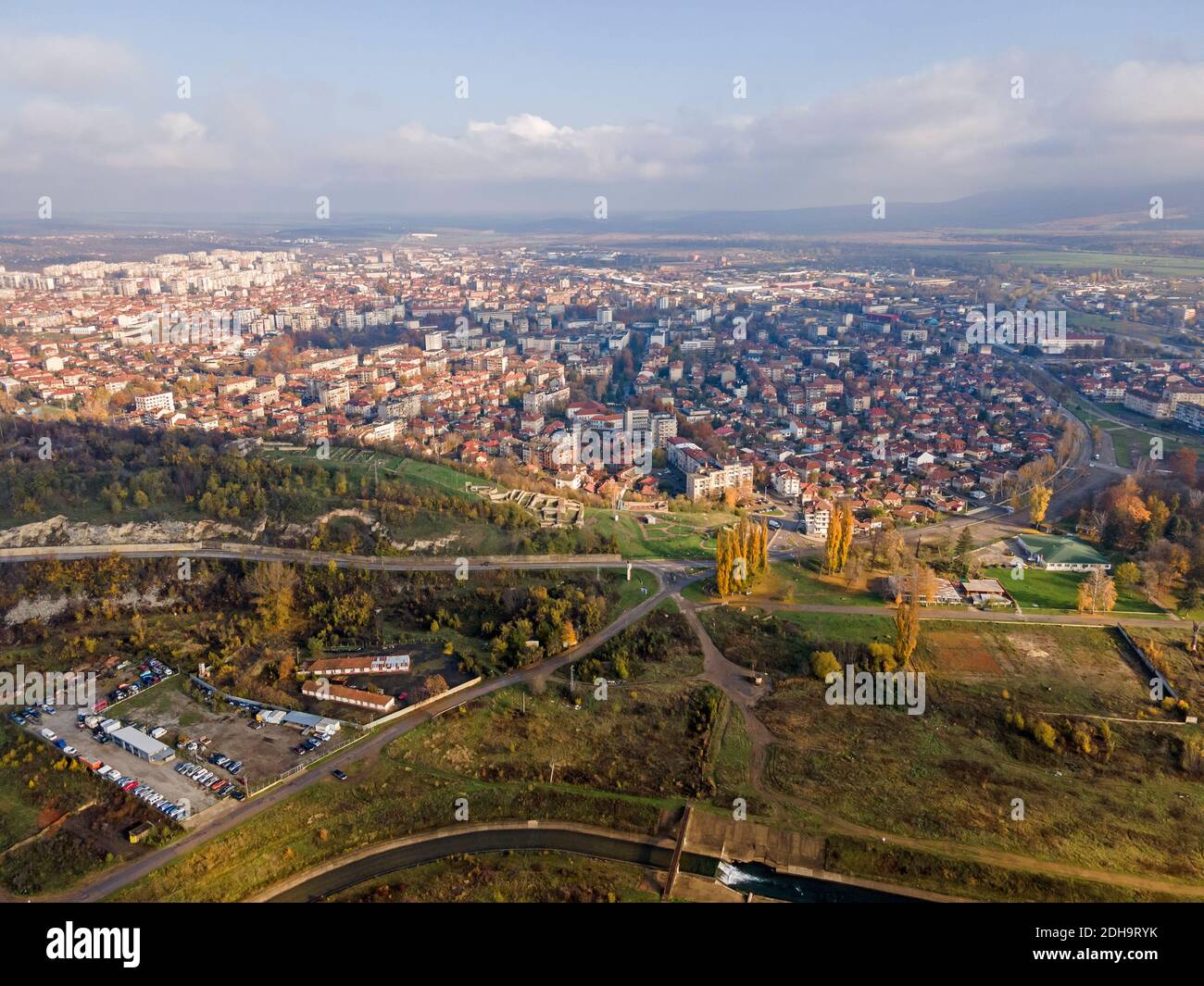 Amazing Aerial View Of Town Of Montana Bulgaria Stock Photo Alamy
