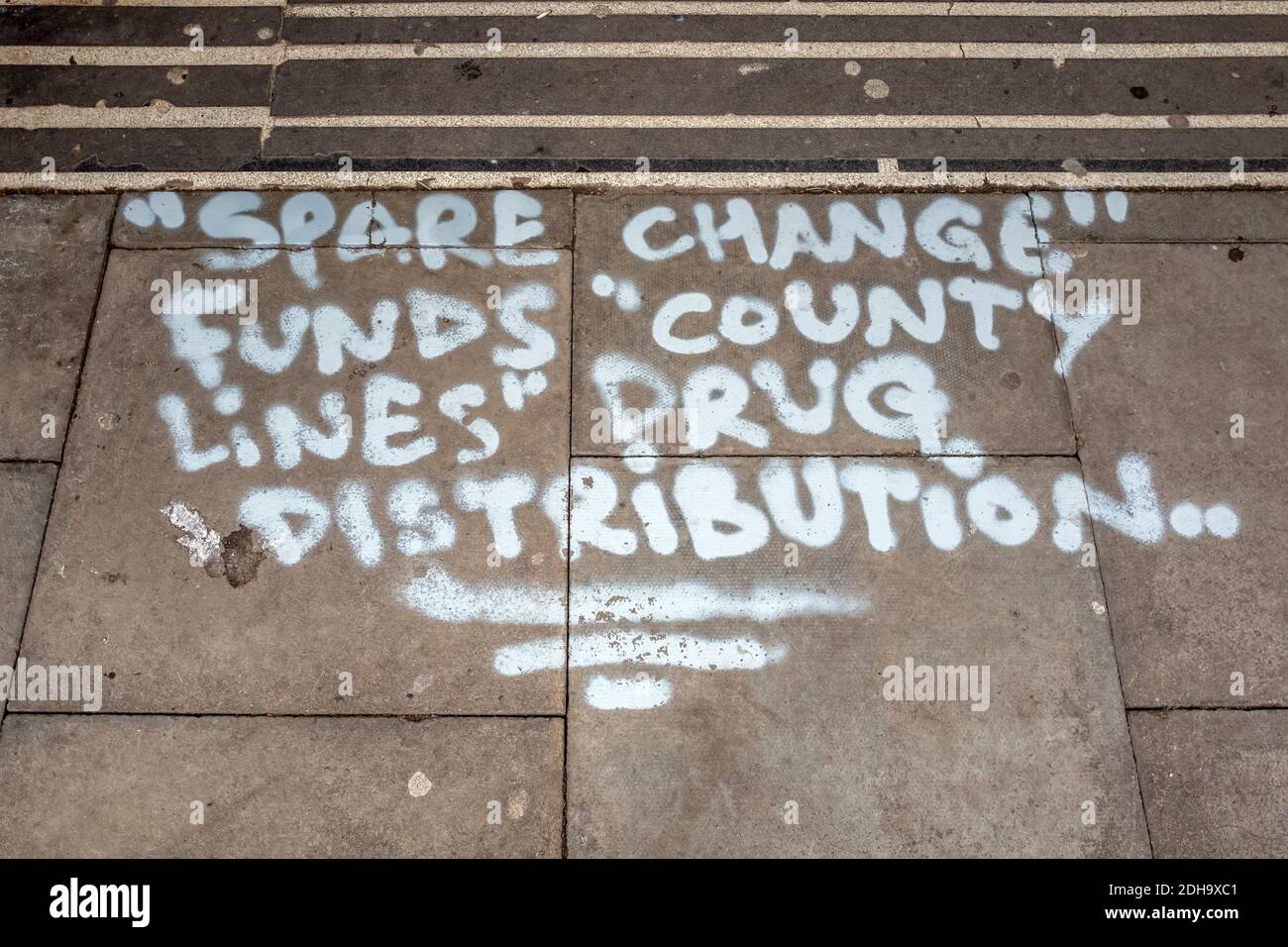 Brighton, December 10th 2020: 'Spare change' funds 'county lines' drug distribution Stock Photo