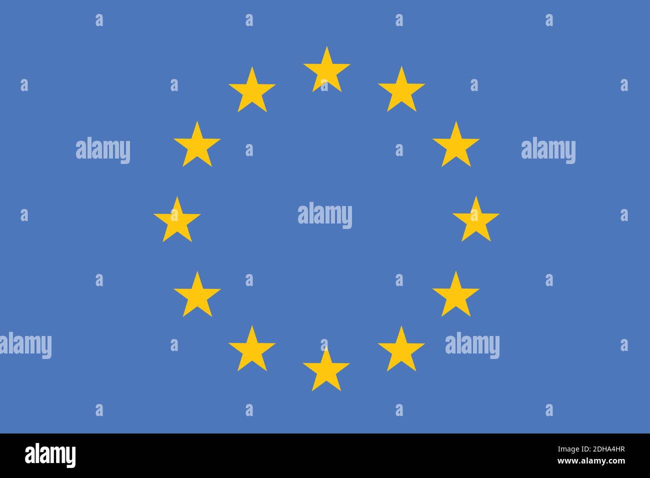 The Flag of Europe or The European Flag. European Union Symbol. Stock Vector