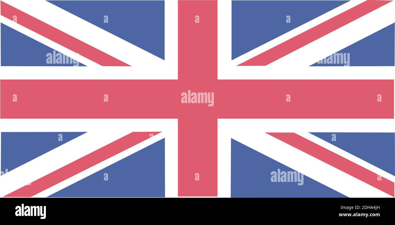 Flat Design of the Flag of United Kingdom. Stock Vector