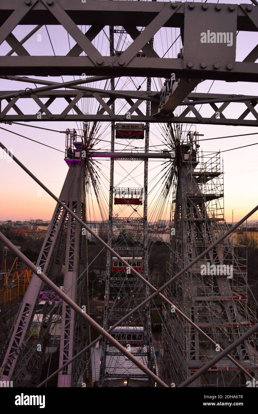 Prater, Ferris Wheel in Vienna, Austria Stock Photo