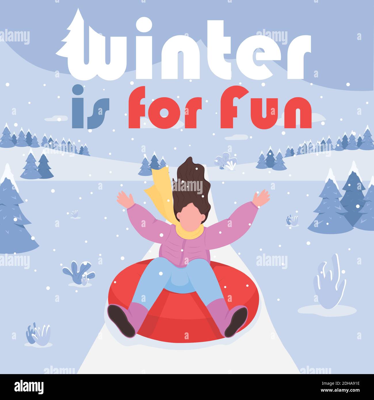 Holiday season activity social media post mockup Stock Vector Image