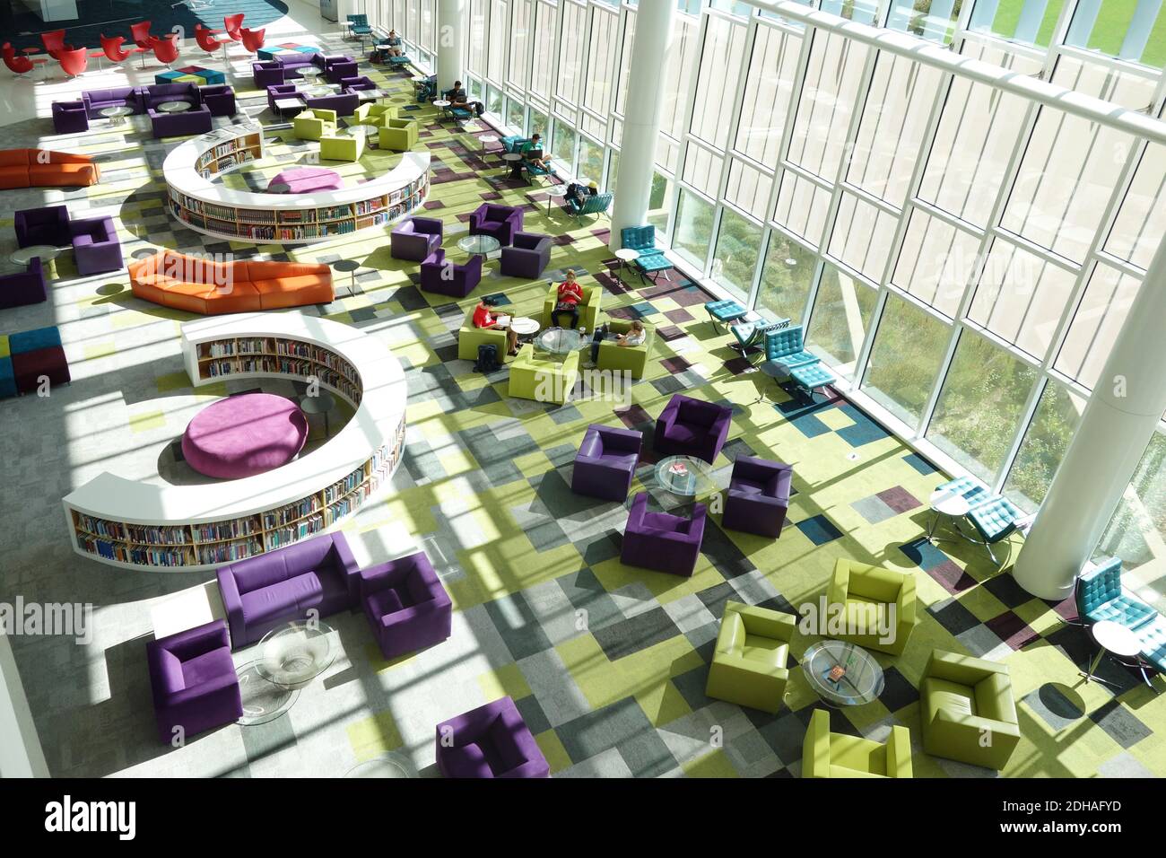 RALEIGH,NC/USA - 8-24-2018: Students in the James B Hunt library on ...