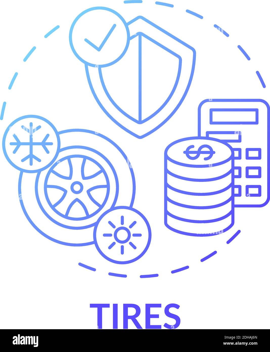 Tires concept icon Stock Vector Image & Art - Alamy