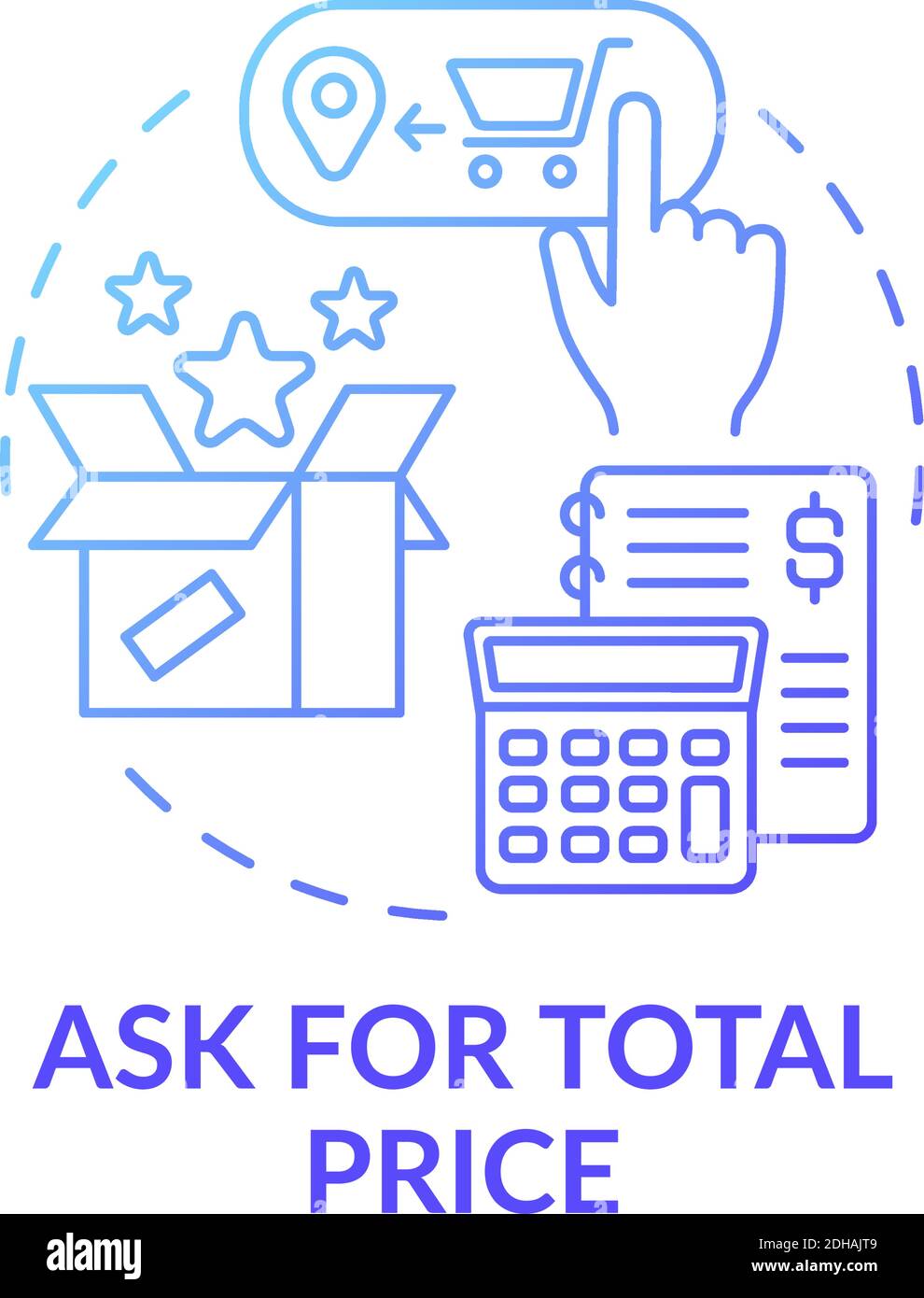 Asking for total price concept icon Stock Vector Image & Art - Alamy