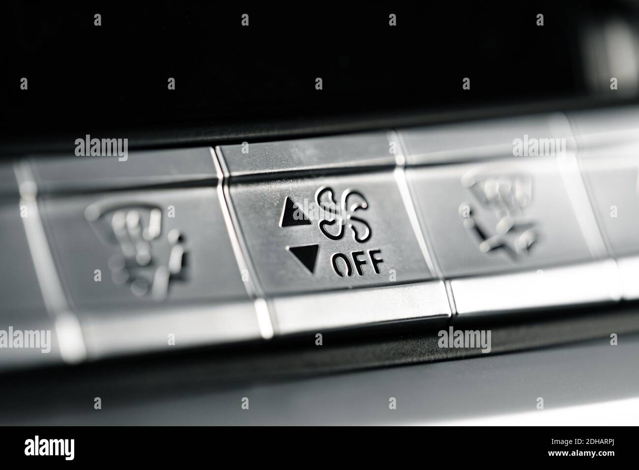 Buttons panel of the car on the dashboard Stock Photo - Alamy