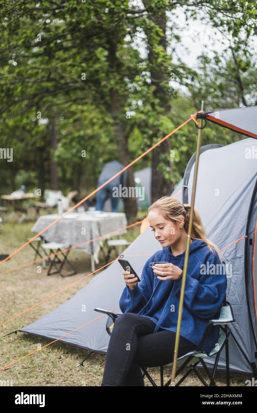 Camping Teen Daughter
