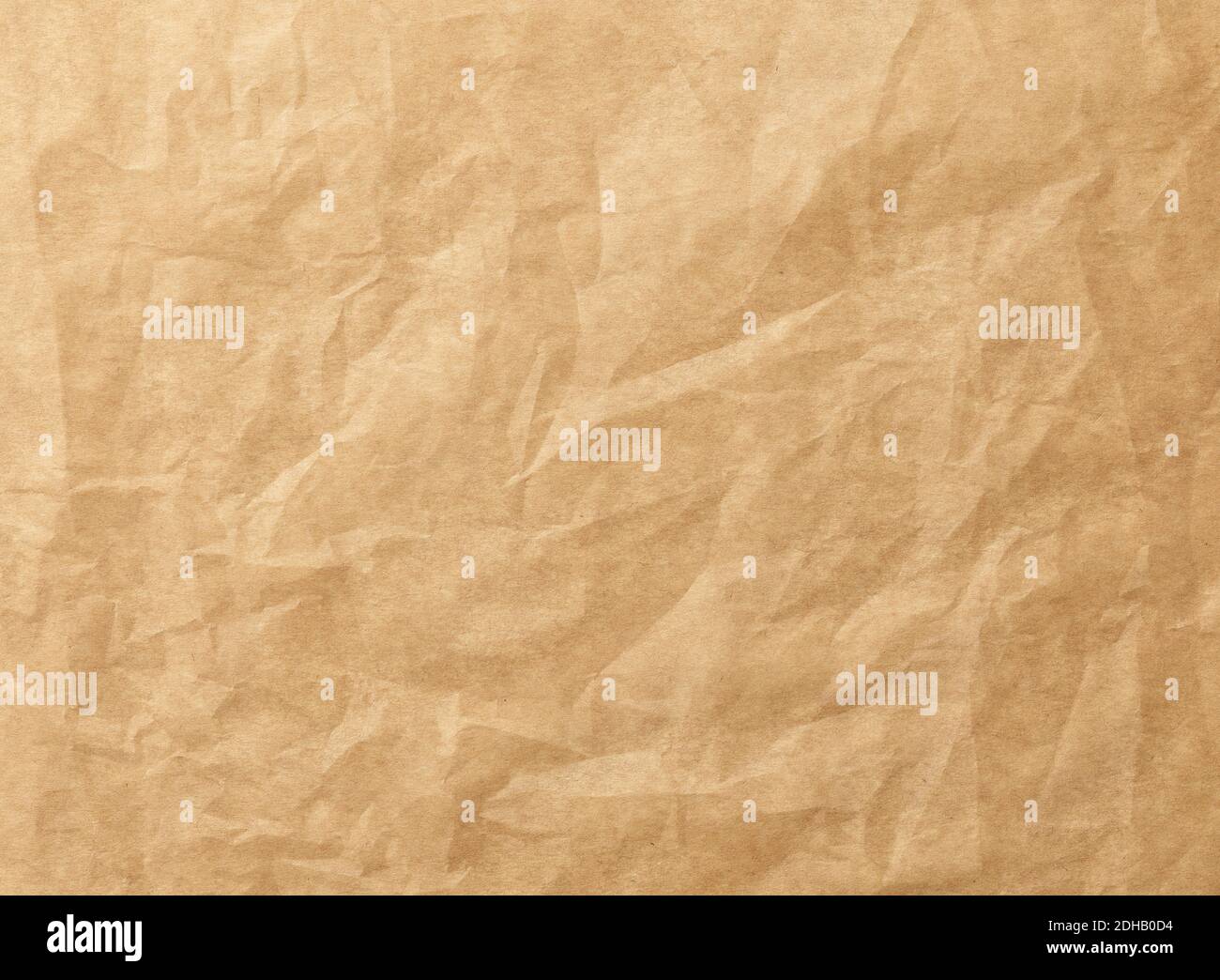 crumpled brown baking paper background Stock Photo