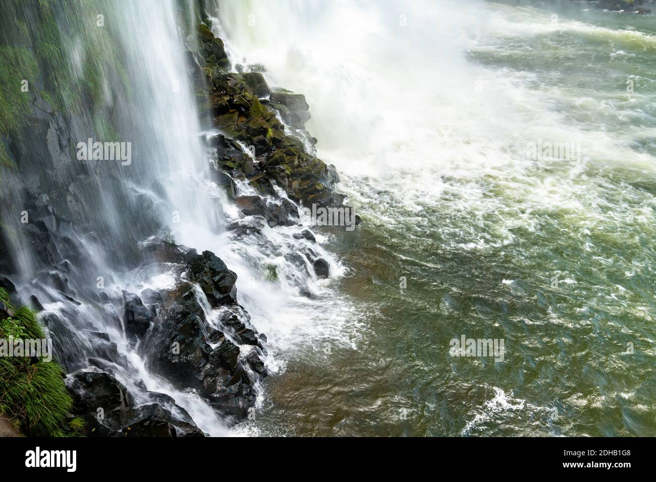 Iguazu Falls, the largest waterfall in the world, South America Stock