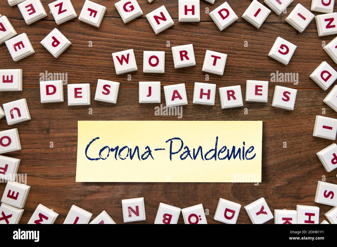 FOTOMONTAGE, Wort des Jahres 2020: Corona-Pandemie Stock Photo