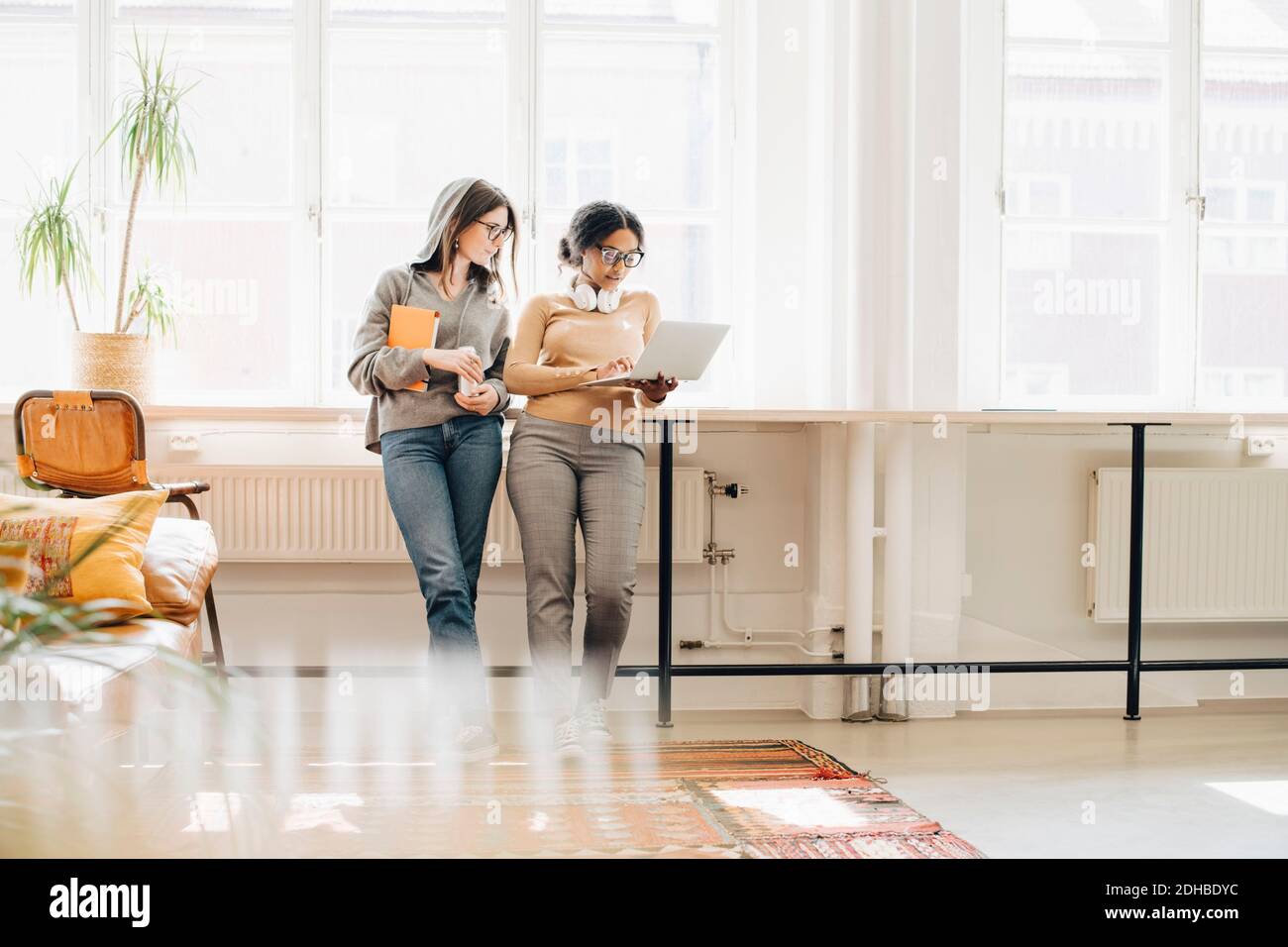Programmer standing using laptop hi-res stock photography and images ...