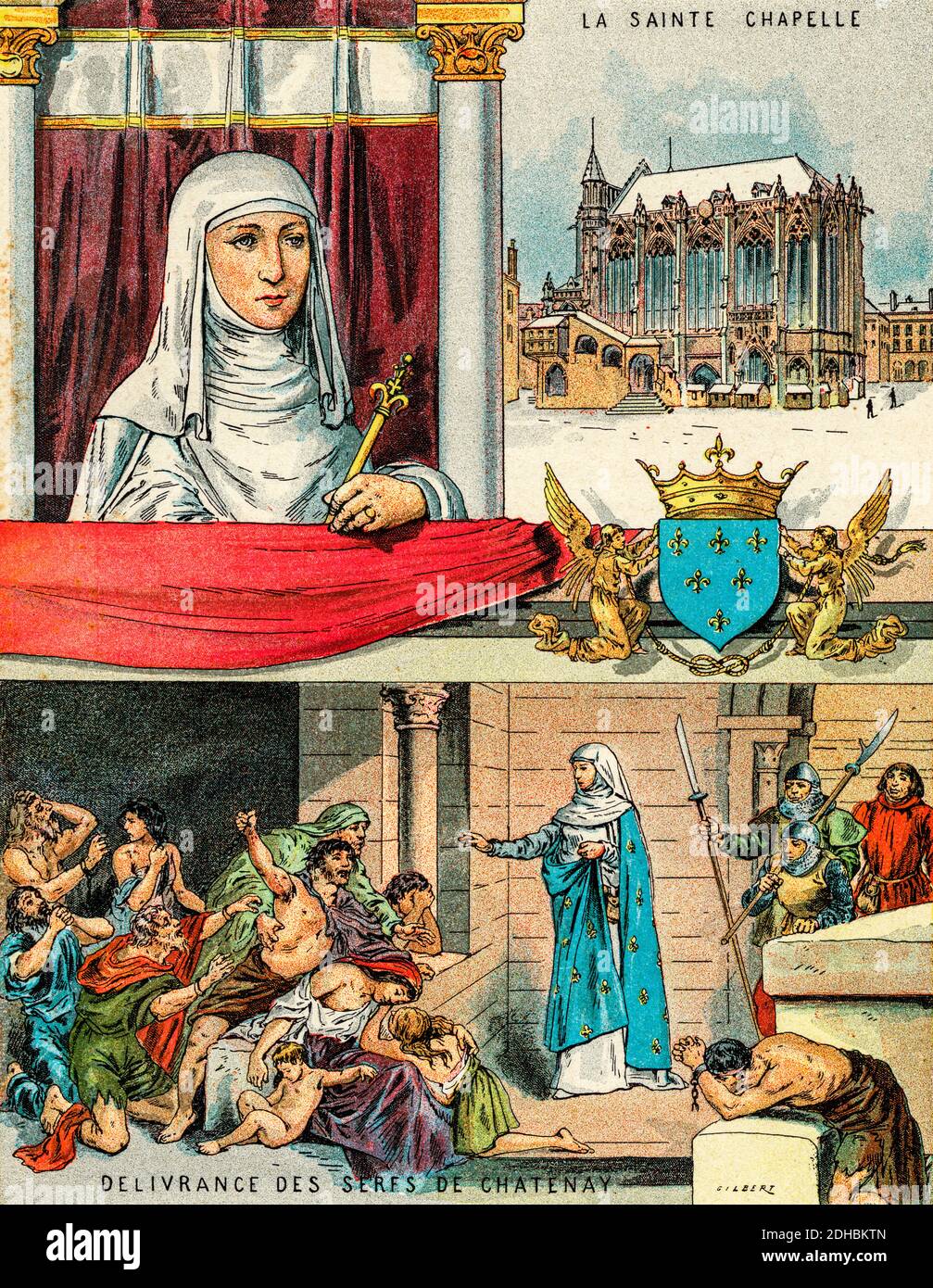 old-color-lithography-portrait-of-blanche-of-castile-blanca-de