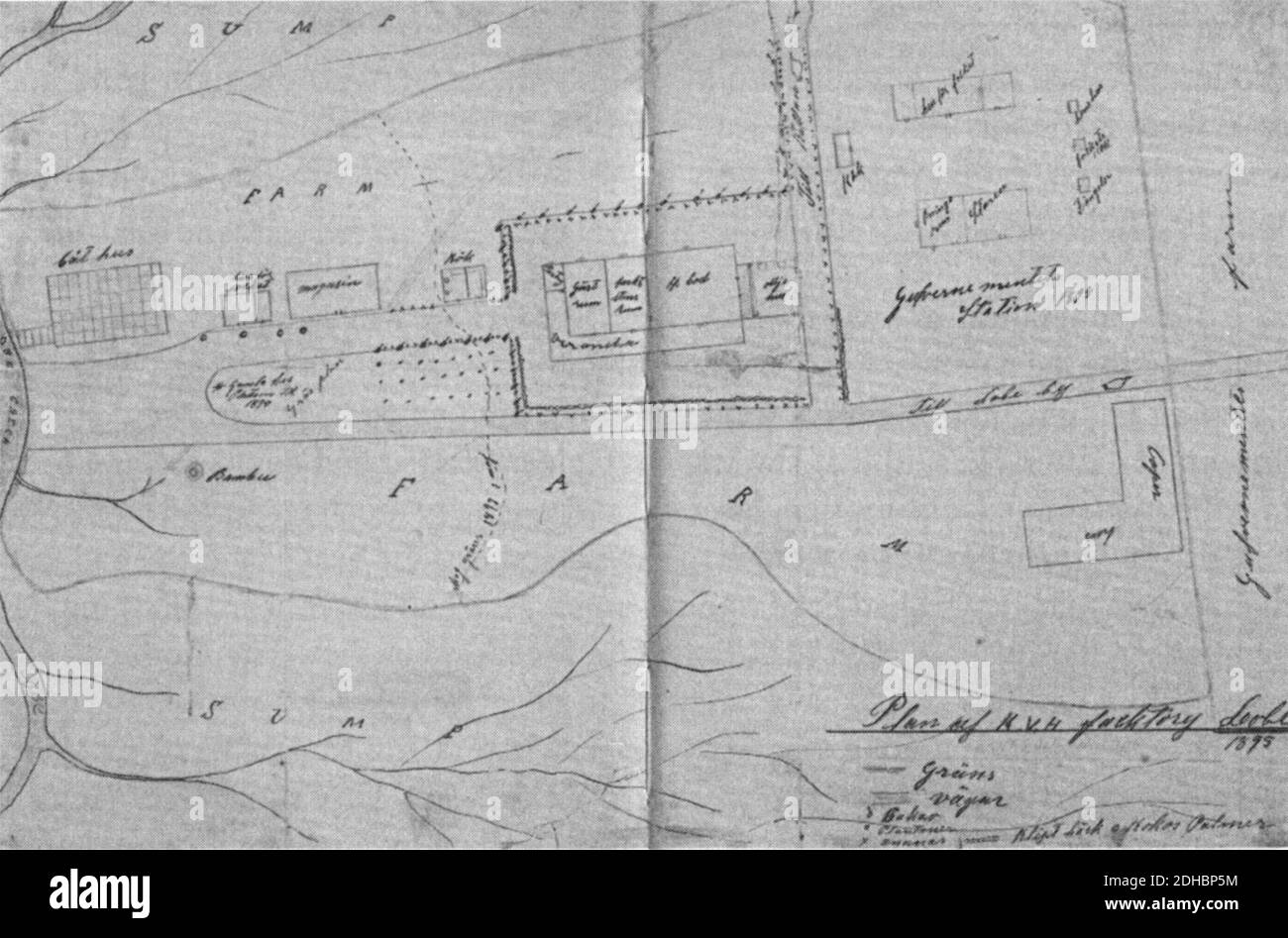 KVH factory plan, 1895. Stock Photo
