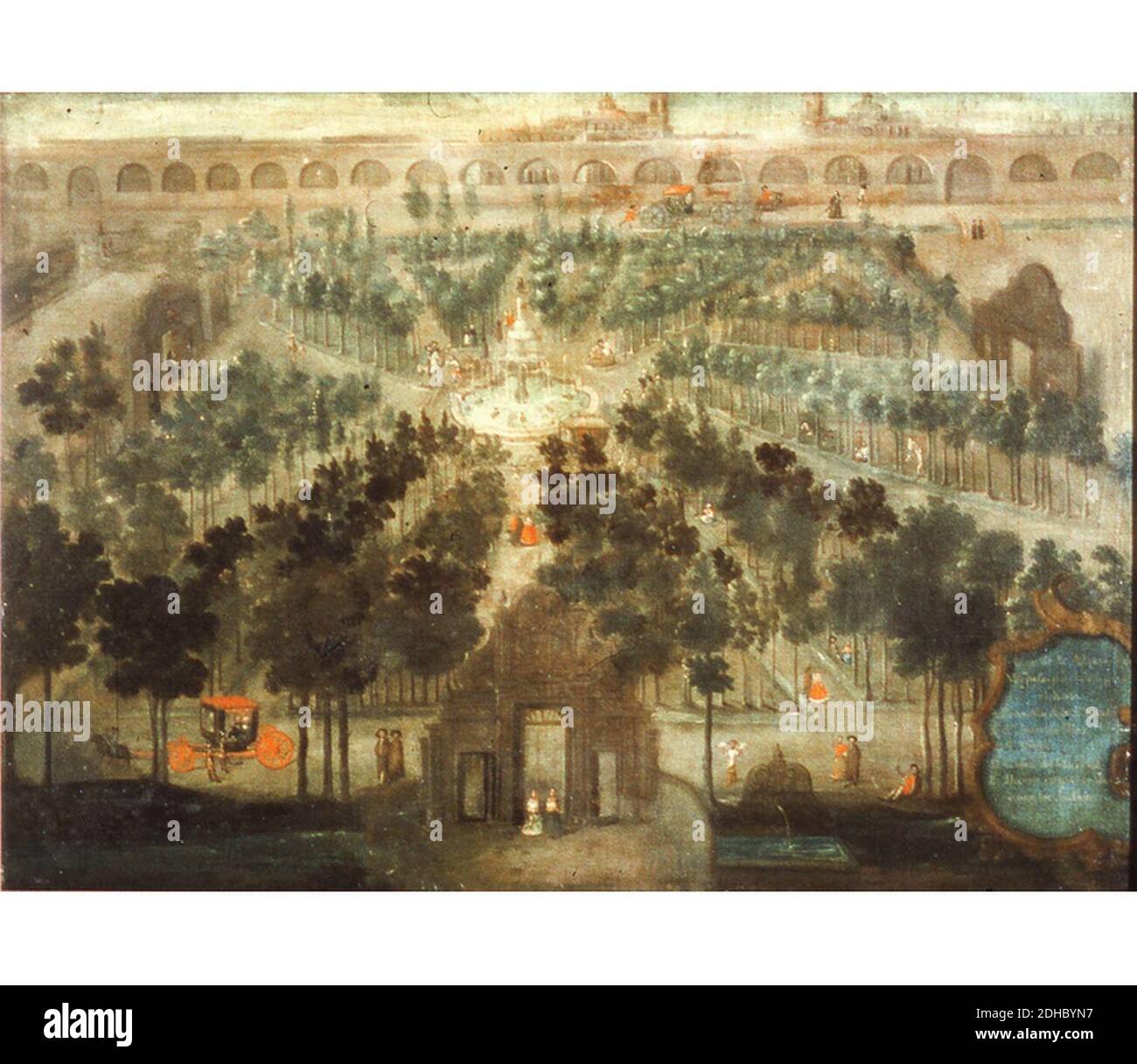 La Alameda de México Mexico City 18th century Stock Photo