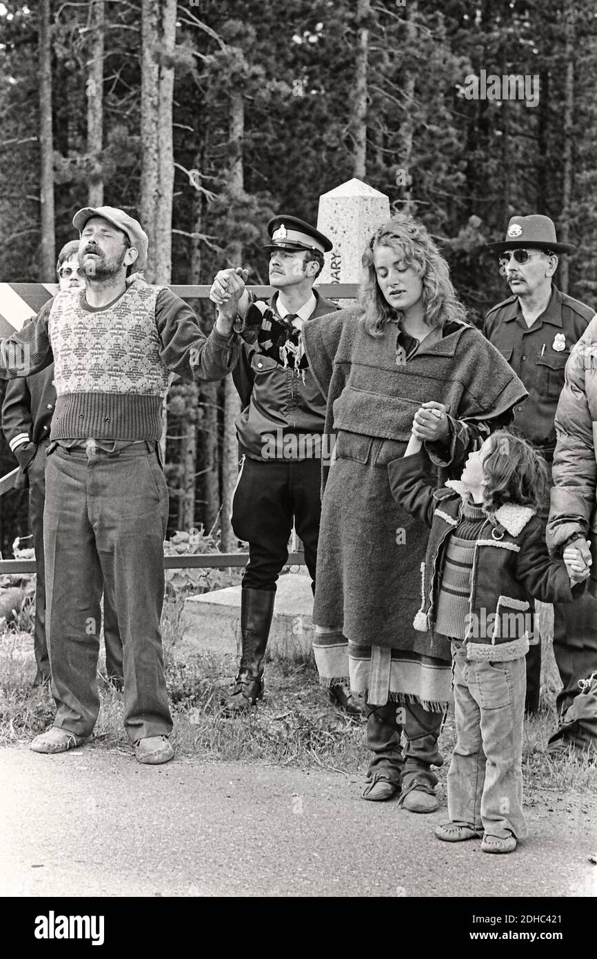 The Rainbow Family gathers at the Chief Mountain International Border