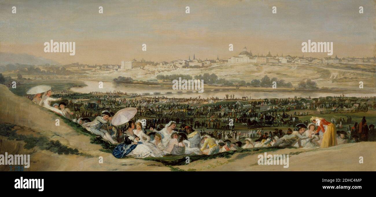 La pradera de San Isidro de Goya. Stock Photo