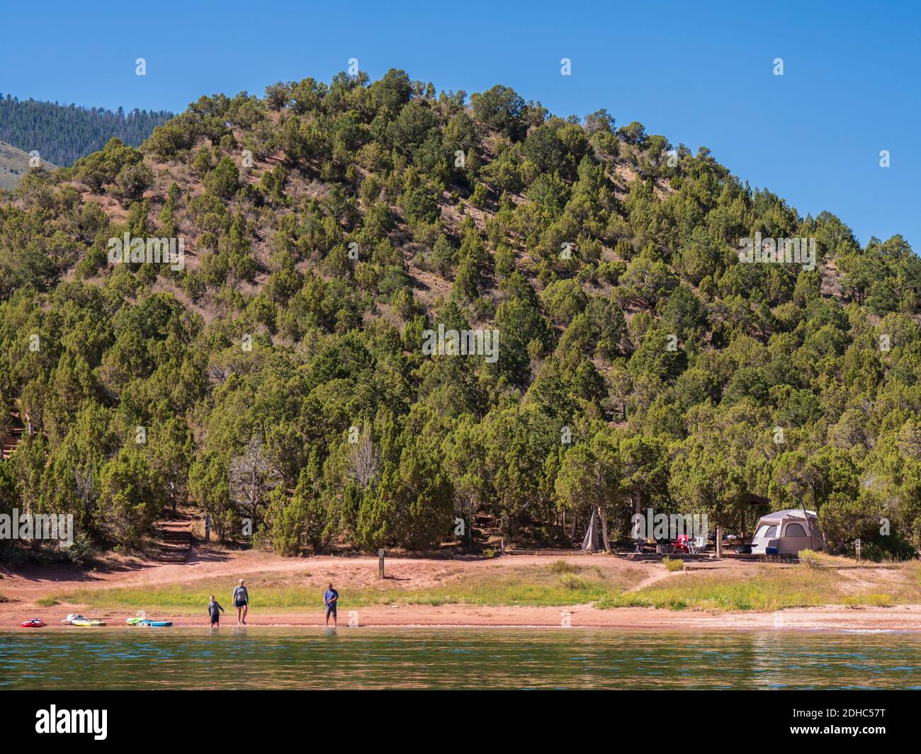 Hideout Camp and dock, Flaming Gorge Reservoir, Flaming Gorge National 