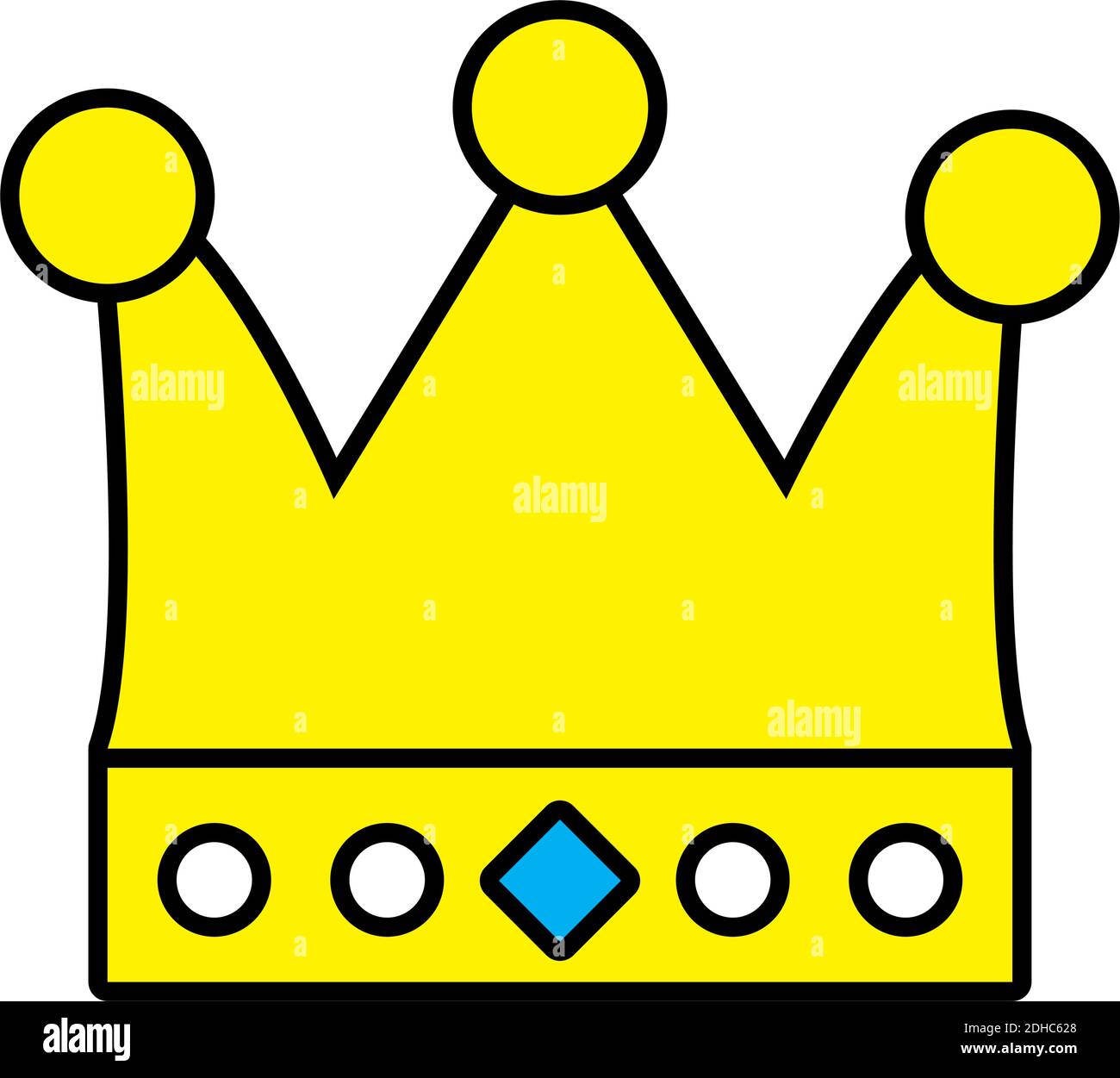 Crown design, Royal king queen luxury and jewelry theme Vector