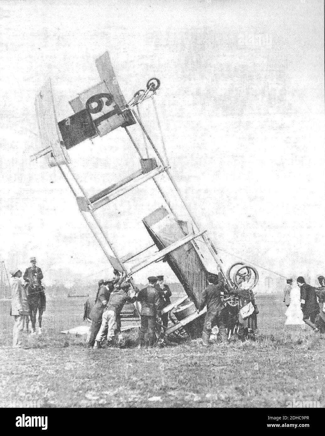 La revue aérienne accident du Breguet 19. Stock Photo