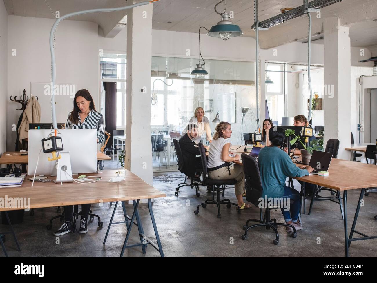 Business people working in creative office Stock Photo
