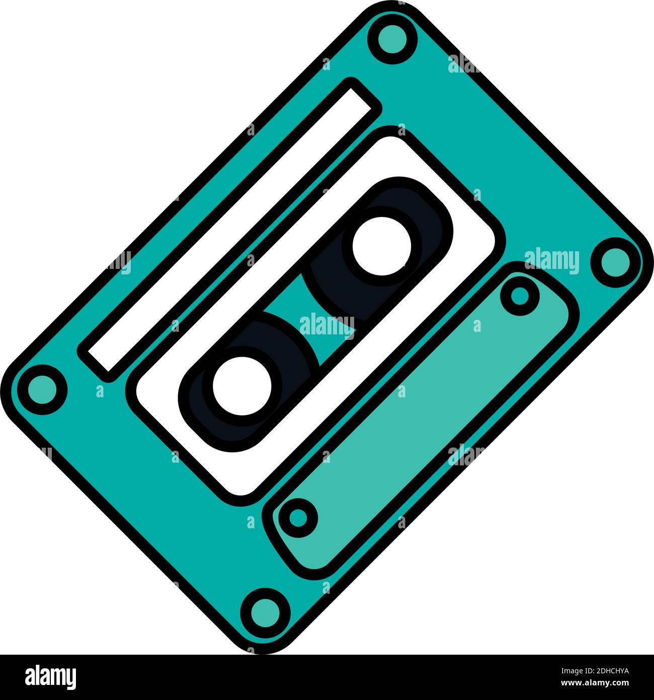 retro cassette icon design, Music sound melody and song theme Vector ...