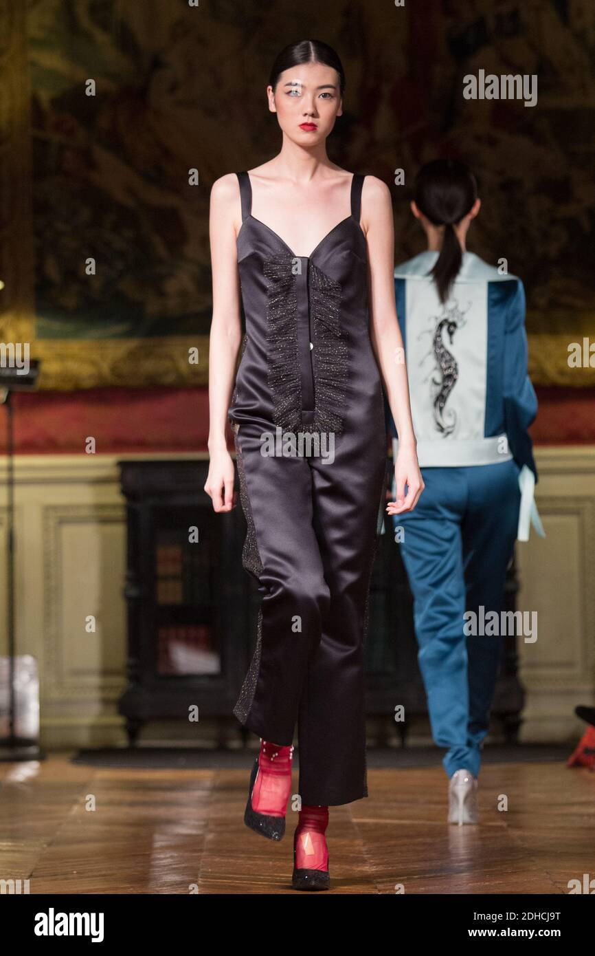 Lyse Ruchat Model Model walks on the runway during Lysander G.L fashion show during ...