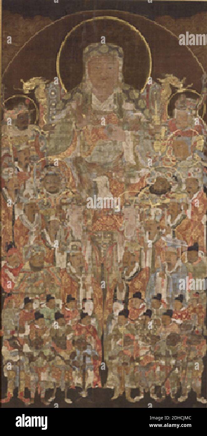 Ksitigarbha with Ten Kings of Hell (Kezoin Sagae Stock Photo Alamy