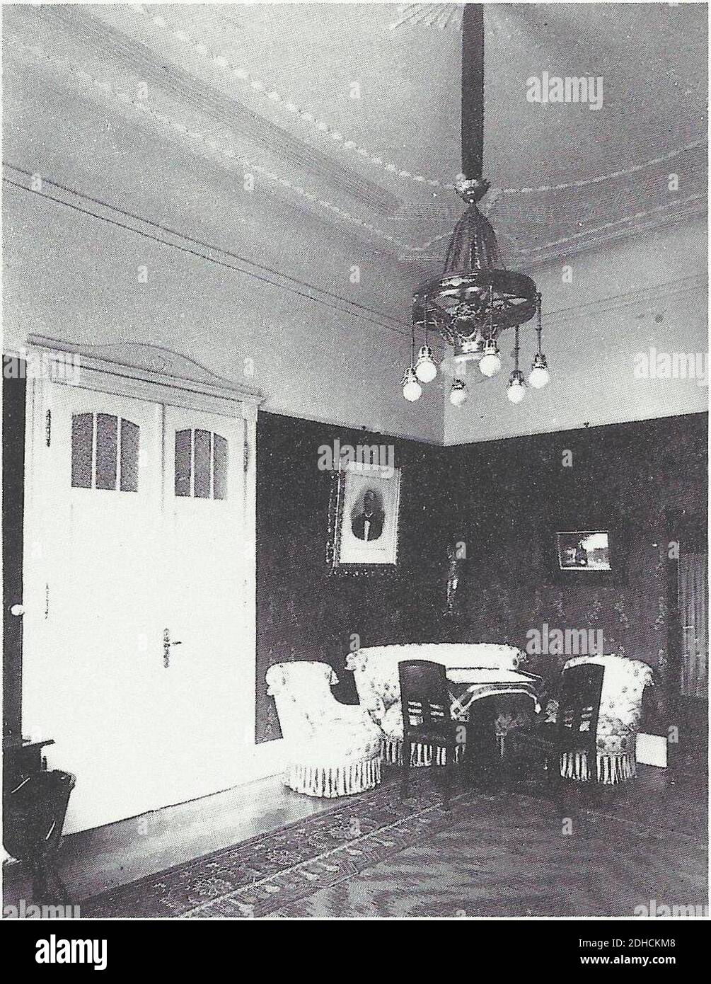 Köln-Marienburg Marienburg Wohnraum 1908. Stock Photo