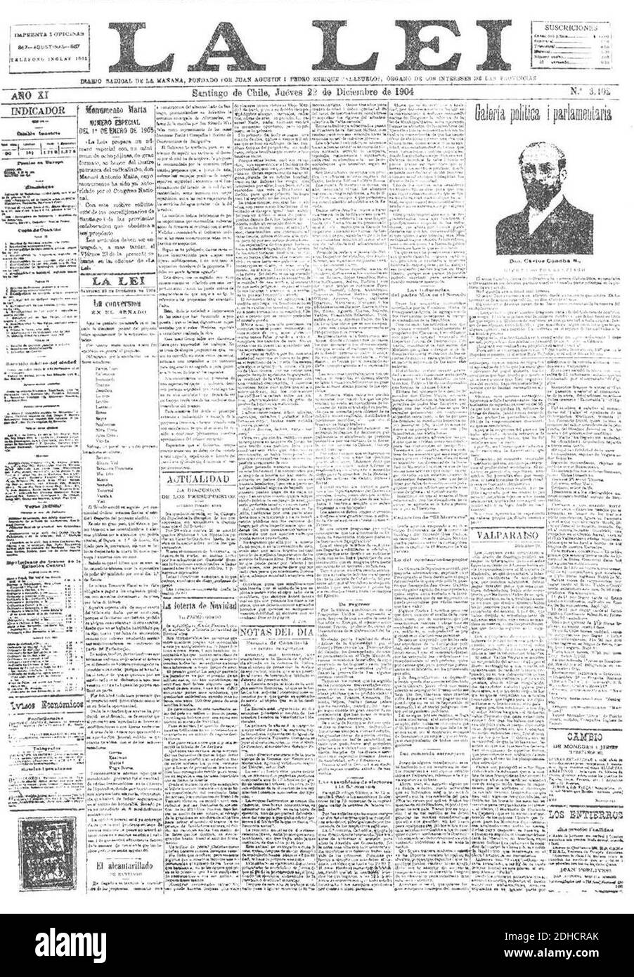 La Lei, 22 diciembre 1904. Stock Photo