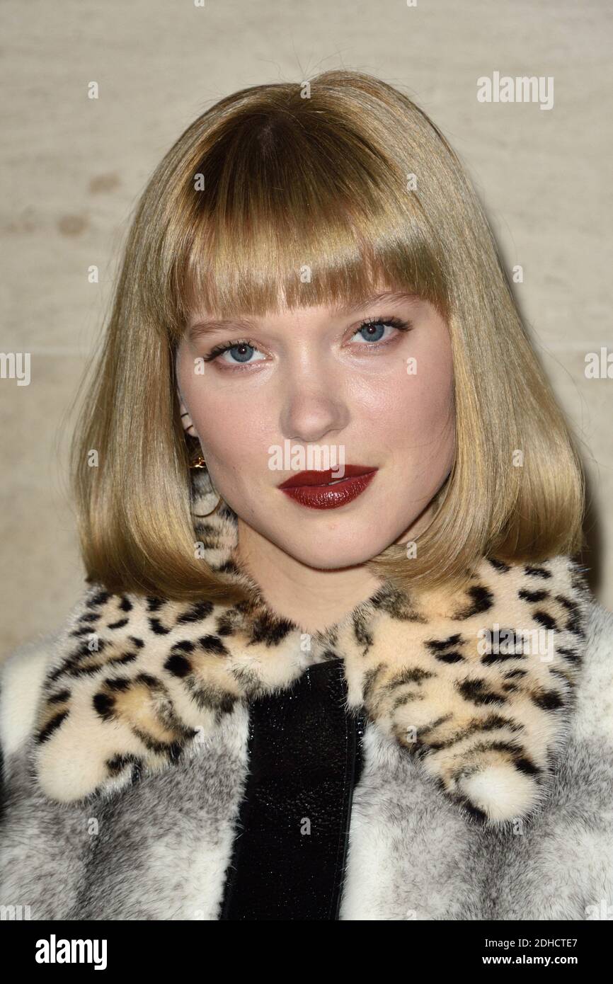Léa Seydoux Brings Wet Slicked-Back Hair to the Louis Vuitton Front Row in  France