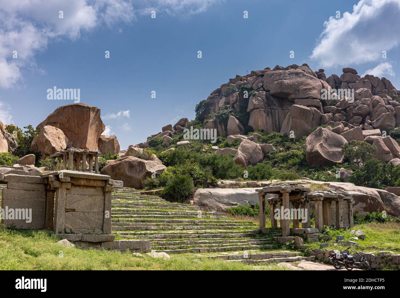 Hampi, Karnataka, India November 4, 2013 Nandi Monolith Statue