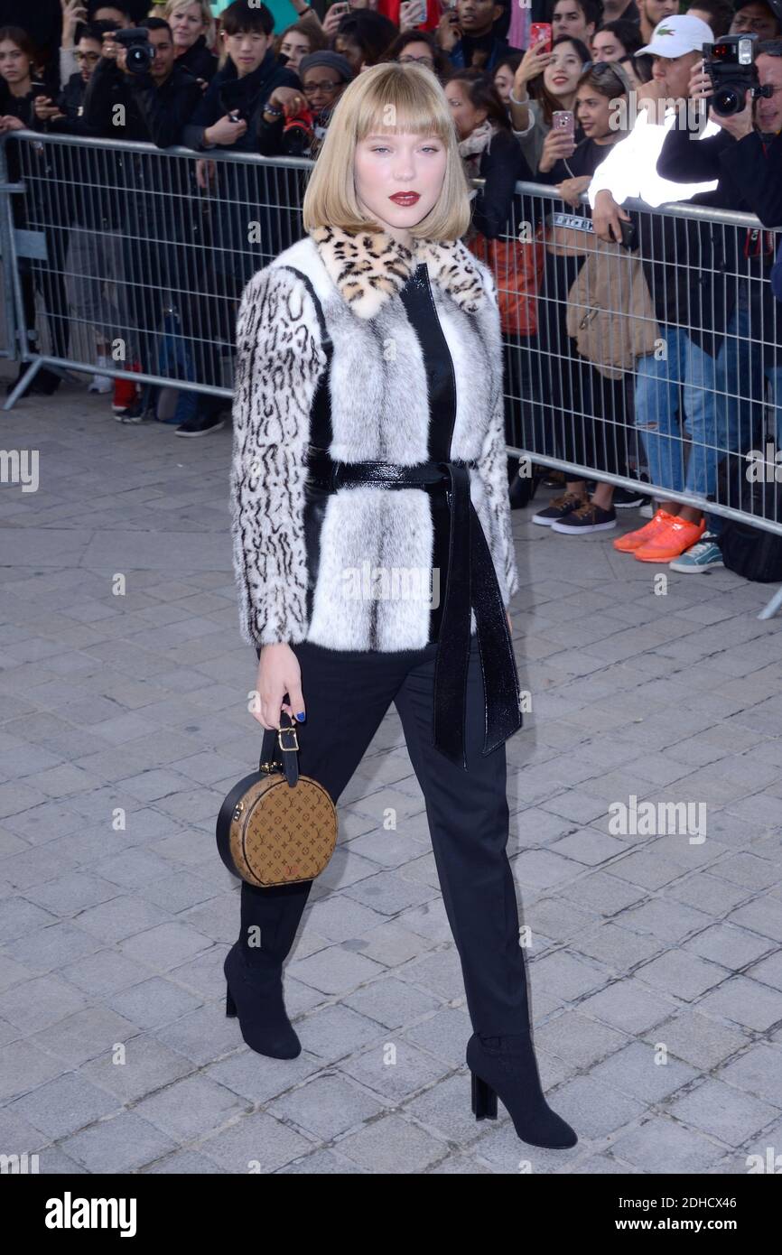 Lea Seydoux attends the Louis Vuitton show as part of the Paris