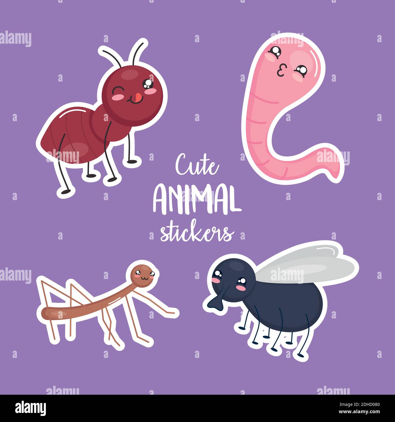 Earthworm Set. Worm Insect Icon. Cartoon Funny Kawaii Baby Animal  Character. Cute Crawling Bug Collection. Smiling Face Stock Vector -  Illustration of caterpillar, insect: 299017671