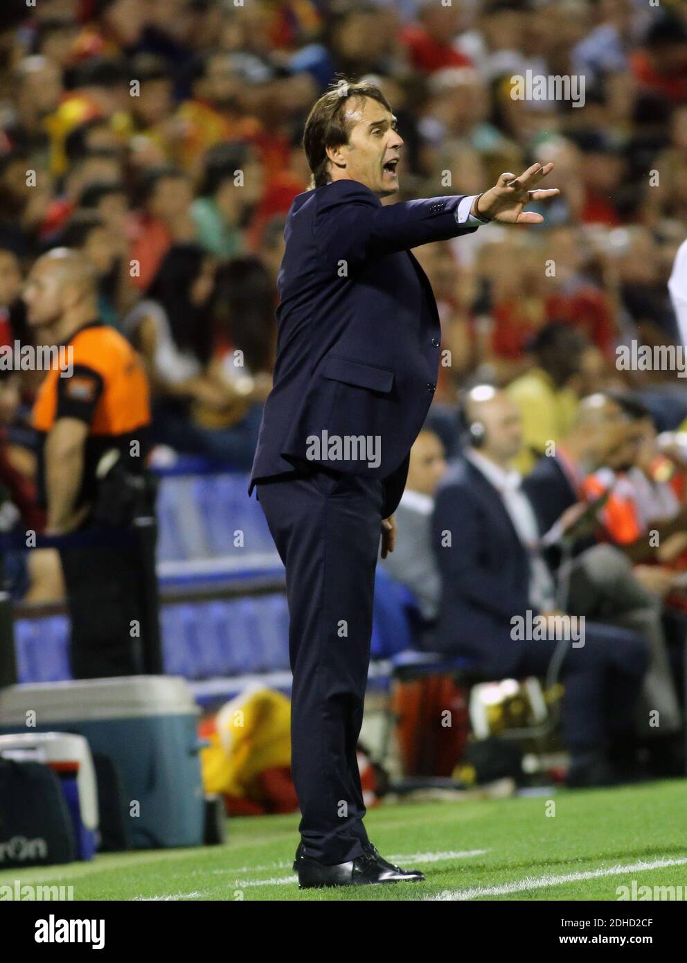 Julen Lopetegui, the coach of Spain in action during the World Cup qualification match between Spain vs Albania in Alicante, Spain, on October 06, 2017. Photo by Giuliano Bevilacqua/ABACAPRESS.COM Stock Photo