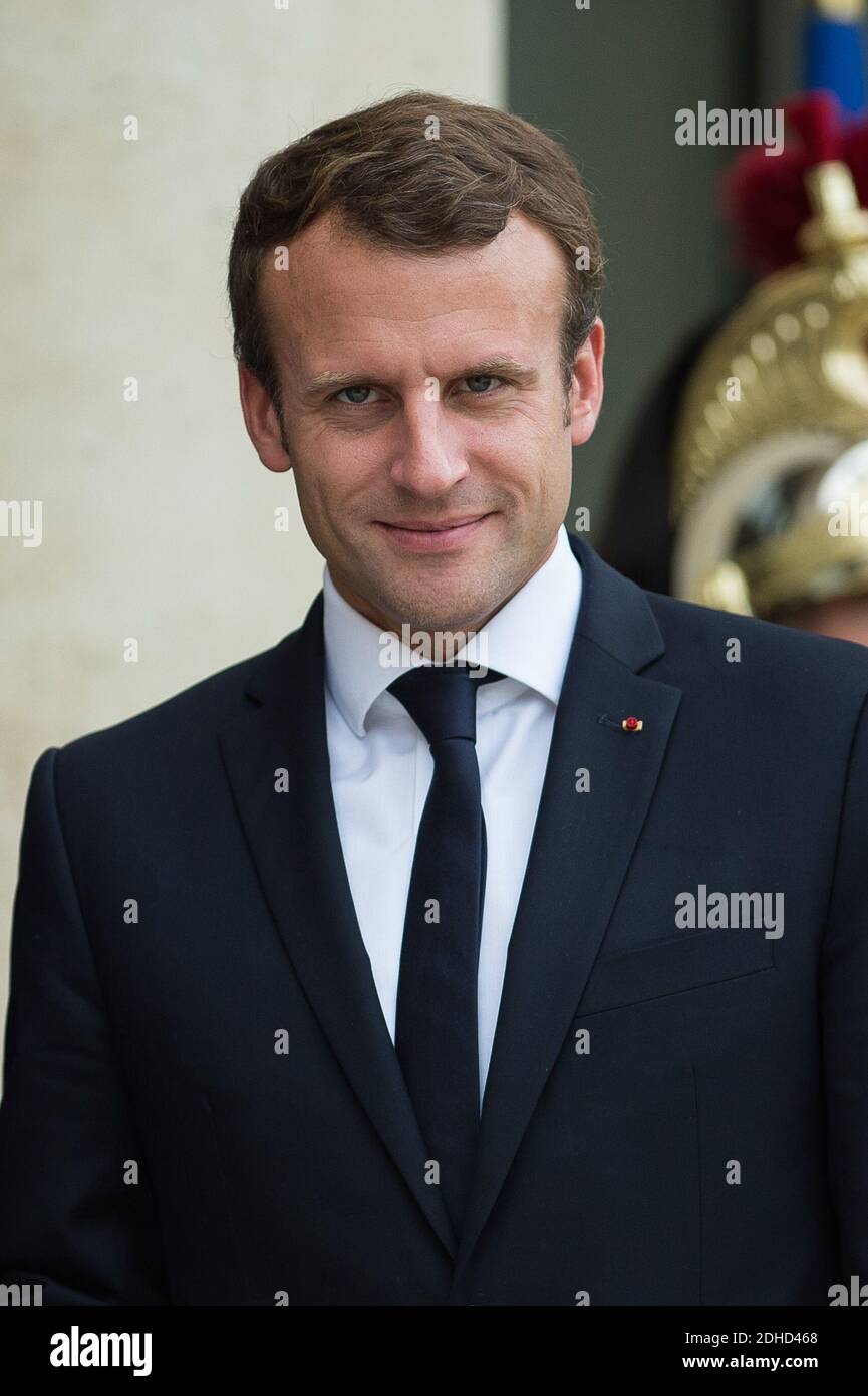 French President Emmanuel Macron With The UN High Commissioner For french-president-emmanuel-macron-with-the-un-high-commissioner-for