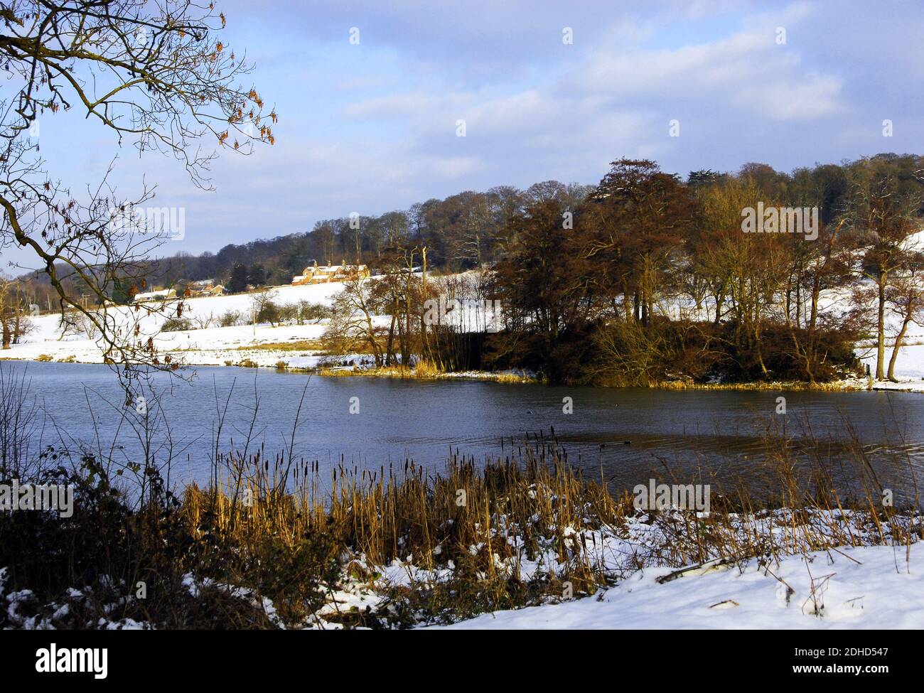 Capability Brown Lake in Belvoir Park Stock Photo