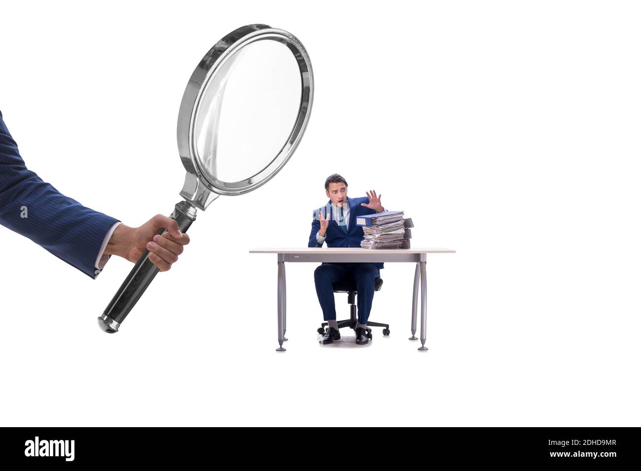 Concept of employee monitoring by boss Stock Photo - Alamy