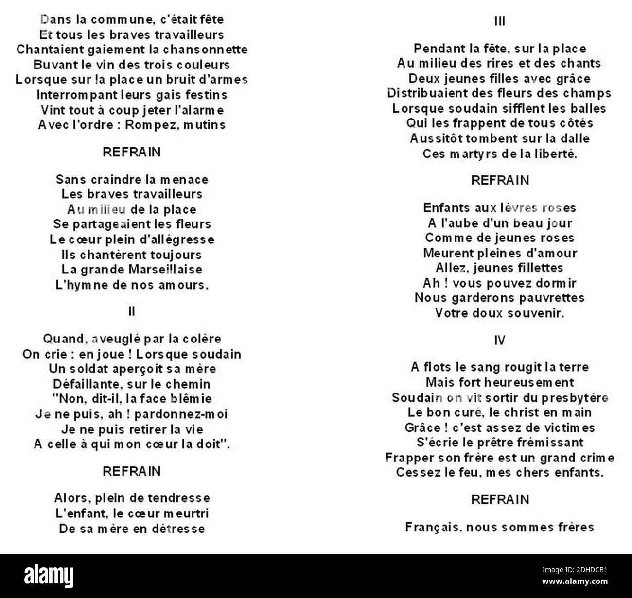 La Chanson Des Fusilles De Fourmies 11 Stock Photo Alamy La Chanson Des Fusilles De Fourmies 11 Stock Photo Alamy